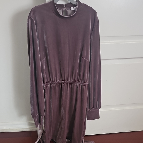 Lucy Paris Mauve Velvet Dress - Picture 1 of 7